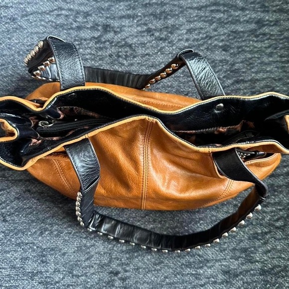 B. Makowsky genuine leather studded shoulder bag - Picture 8 of 8